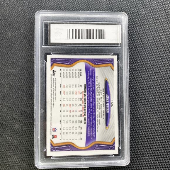 2013 Topps Chrome ADRIAN PETERSON #100 GMA 10 GEM MT Minnesota Vikings - Picture 3 of 3